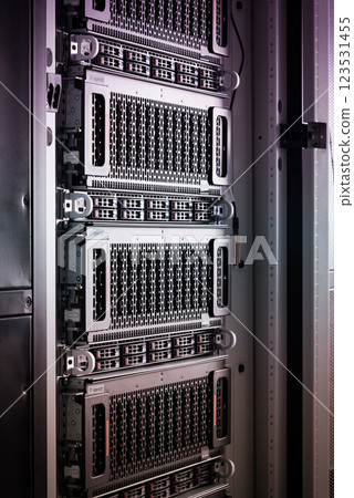 Array of data storage hard drives in internet data center Array of data storage hard drives in internet data center 123531455