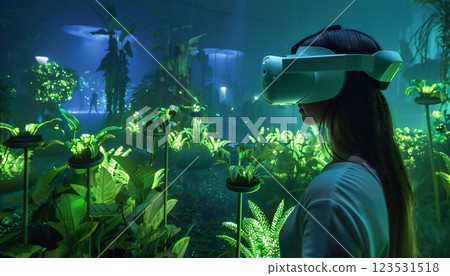 A VR escape to a breathtaking bioluminescent garden, complete with floating islands and surreal landscapes A VR escape to a breathtaking bioluminescent garden, complete with floating islands and surreal landscapes 123531518