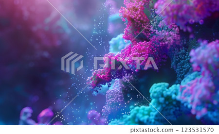 A stylized visual interpretation of the underwater world 123531570