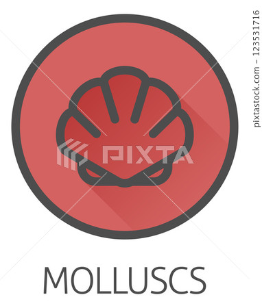 Seashell Shell Clam Mollusc Seafood Food Icon Seashell Shell Clam Mollusc Seafood Food Icon 123531716