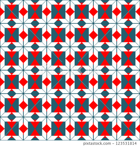 christmas seamless pattern with geometric snowflakes shape 123531814