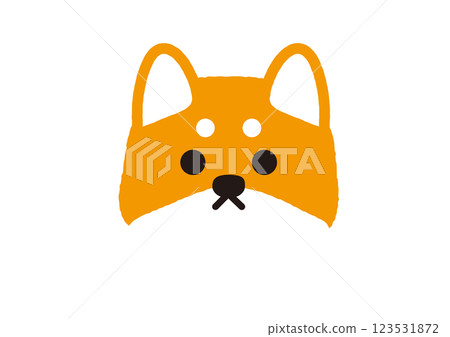 Simple illustration of a Shiba Inu with a neutral expression Simple illustration of a Shiba Inu with a neutral expression 123531872