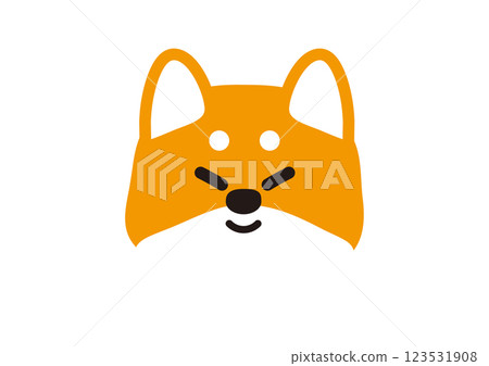 Illustration of a cute mischievous Shiba Inu Illustration of a cute mischievous Shiba Inu 123531908