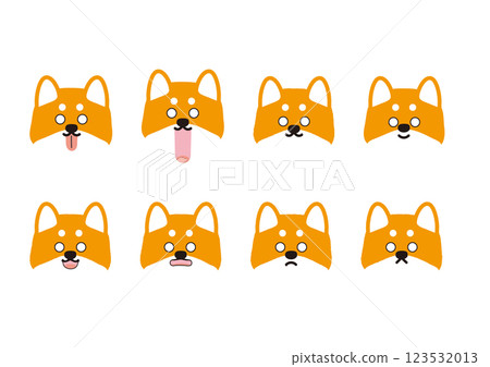 可愛的柴犬驚訝的表情插圖集 123532013