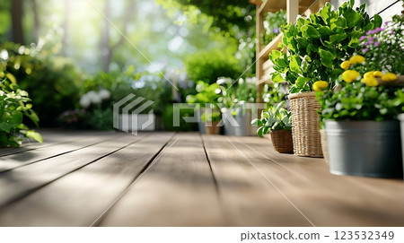 A peaceful and organized outdoor storage area for various gardening tools potting supplies and containers in a rustic and natural setting with lush greenery and a cozy atmosphere A peaceful and organized outdoor storage area for various gardening tools potting supplies and containers in a rustic and natural setting with lush greenery and a cozy atmosphere 123532349