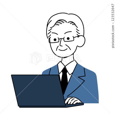 資深商人PC插畫素材 123532647