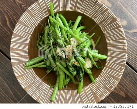 西洋菜蒜蓉炒 西洋菜蒜蓉炒 123533171