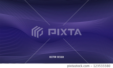 Geometric curved lines in gradient forming dynamic futuristic abstract flow patterns 123533380