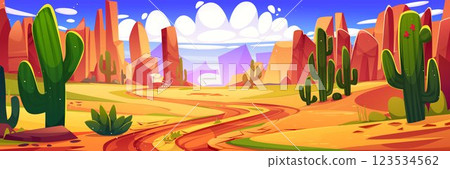 Panoramic wild west desert 123534562