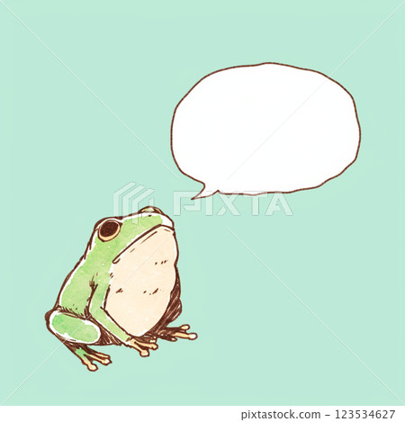 [Speech bubble] Frog and speech bubble 123534627
