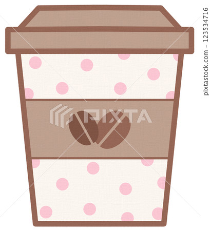 Cute Polka Dot Coffee Paper Cup 123534716