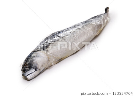 Cultured dried mackerel (skin side) 123534764