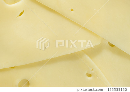 Smooth Yellow Cheese with Characteristic Holes 123535130