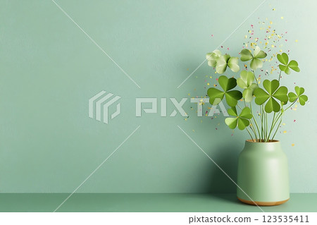 white flower in white vase on white table 123535411