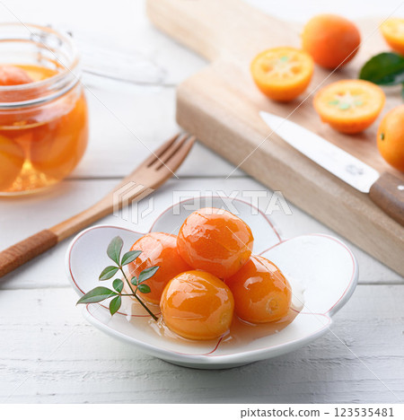 Miyazaki Prefecture kumquat candied (white background) Miyazaki Prefecture kumquat candied (white background) 123535481