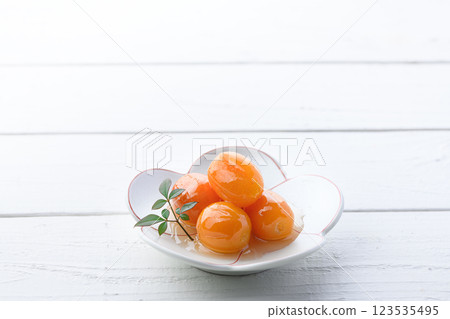 Miyazaki Prefecture kumquat candied (white background) 123535495