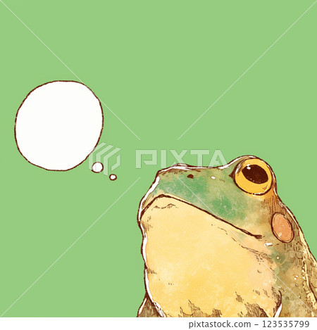 [Speech bubble] Frog and speech bubble 123535799
