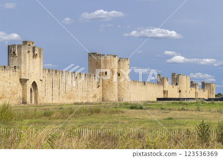 Aigues-Mortes walls and fortifications, Departement Gard, Occitanie, France 123536369