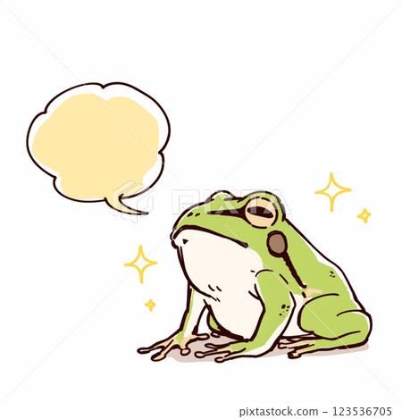 [Speech bubble] Frog and speech bubble 123536705