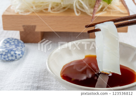 Squid sashimi 123536812