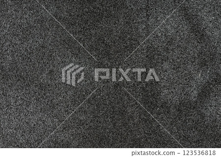 Black color abstract patterns of fake fur for design element. Close up view photography faux fur 123536818