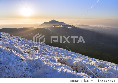 Snow Kirishima mountain range Snow Kirishima mountain range 123536853