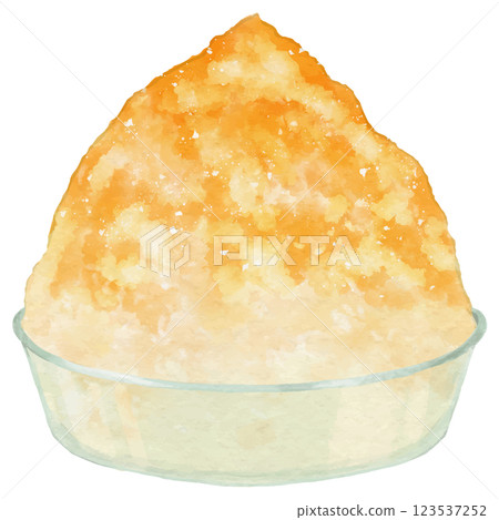 一碗淋上芒果糖漿的蓬鬆刨冰 一碗淋上芒果糖漿的蓬鬆刨冰 123537252