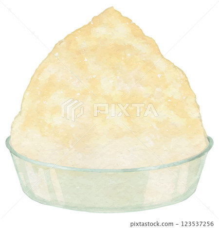 一杯淋上牛奶糖漿的蓬鬆刨冰 一杯淋上牛奶糖漿的蓬鬆刨冰 123537256