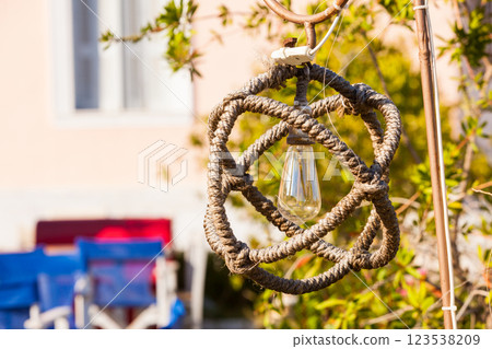 Lamp made of ropes Lamp made of ropes 123538209