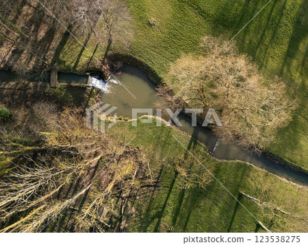 Aerial view of Langton Beck - North Yorkshire - England 123538275