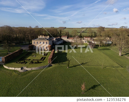 Aerial view of Langton Hall in North Yorkshire - England 123538276