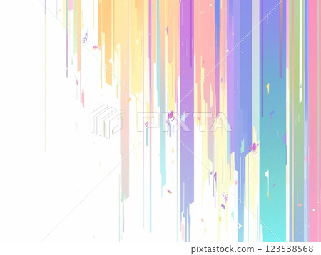 Abstract digital art in pale pastel colors - lines of light and a fantastic space 123538568