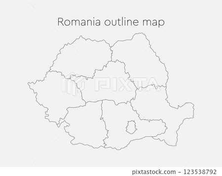 Vector map country Romania divided on regions 123538792