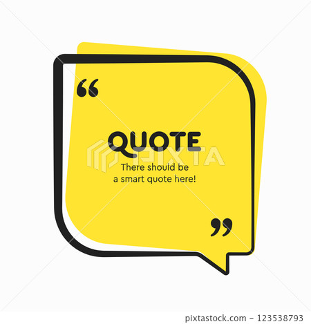 Quote frame blank. Text quote boxes, message 123538793