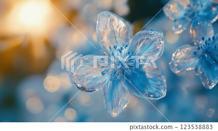 Ice flower background material (Generative AI) Ice flower background material (Generative AI) 123538883