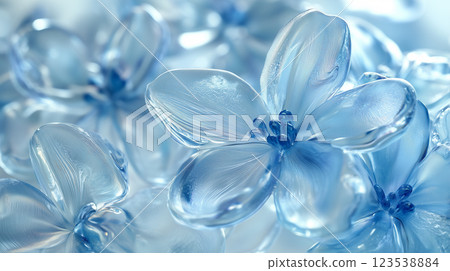 Ice flower background material (Generative AI) 123538884
