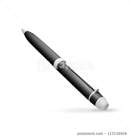 3D detailed classic ballpoint pen isolated 3D detailed classic ballpoint pen isolated 123538926