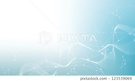 Digital abstract connection dots and lines. Network connection structure. Technology polygonal background. Plexus effect. Vector Illustration. 123539069