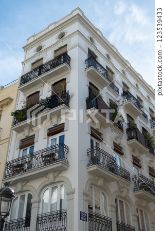 Architecture of a European city Building facades Architecture of a European city Building facades 123539433