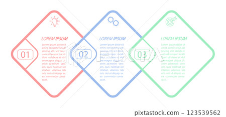 3 stages of development, improvement or training. Infographics with visual action icons for business, finance, project, plan or marketing 3 stages of development, improvement or training. Infographics with visual action icons for business, finance, project, plan or marketing 123539562