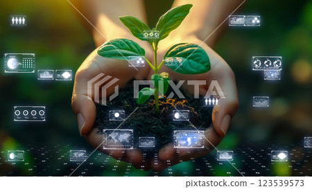農業人工智慧、未來永續發展概念 農業人工智慧、未來永續發展概念 123539573
