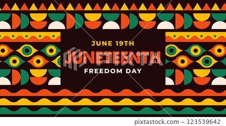 Juneteenth freedom day. A celebration of American history, African American Independence Day tribal Juneteenth freedom day. A celebration of American history, African American Independence Day tribal 123539642