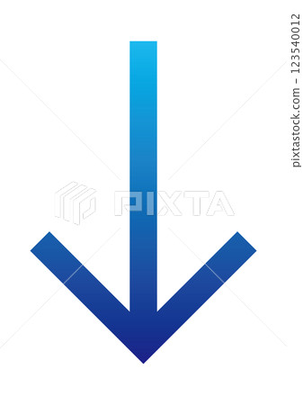 Thin arrow, blue, single, descending, gradient Thin arrow, blue, single, descending, gradient 123540012