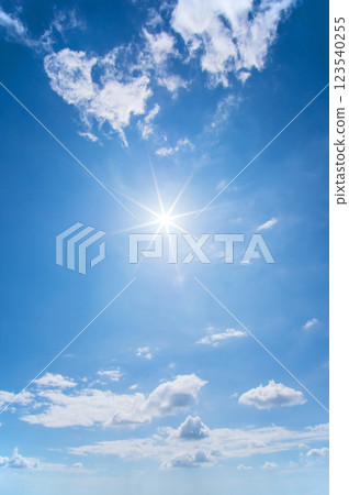 Summer image: Summer sky and midsummer sun 123540255
