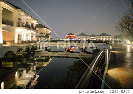 Luxury resort night view Luxury resort night view 123540265