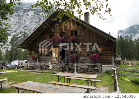 Landscape of Isar river origin, Scharnitz, Austria to Halleranger hut 123540396