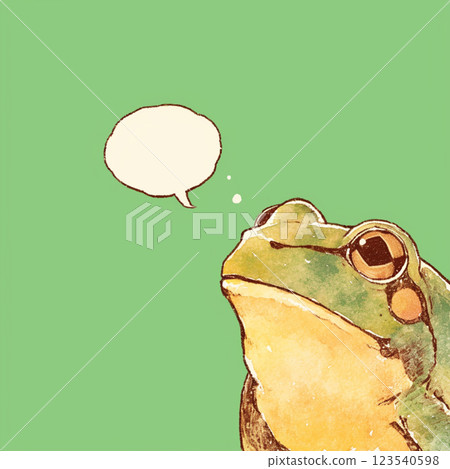 [Speech bubble] Frog and speech bubble 123540598
