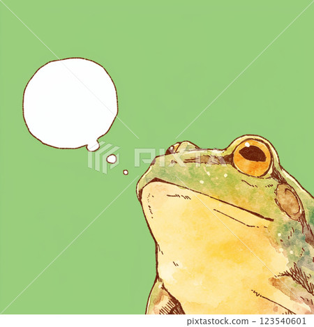 [Speech bubble] Frog and speech bubble 123540601