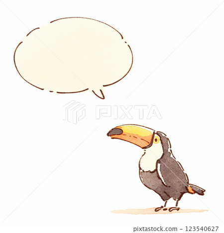 [Speech bubble] Toucan and speech bubble 123540627