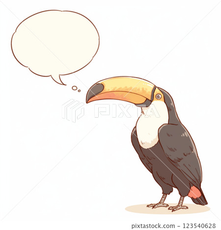[Speech bubble] Toucan and speech bubble 123540628